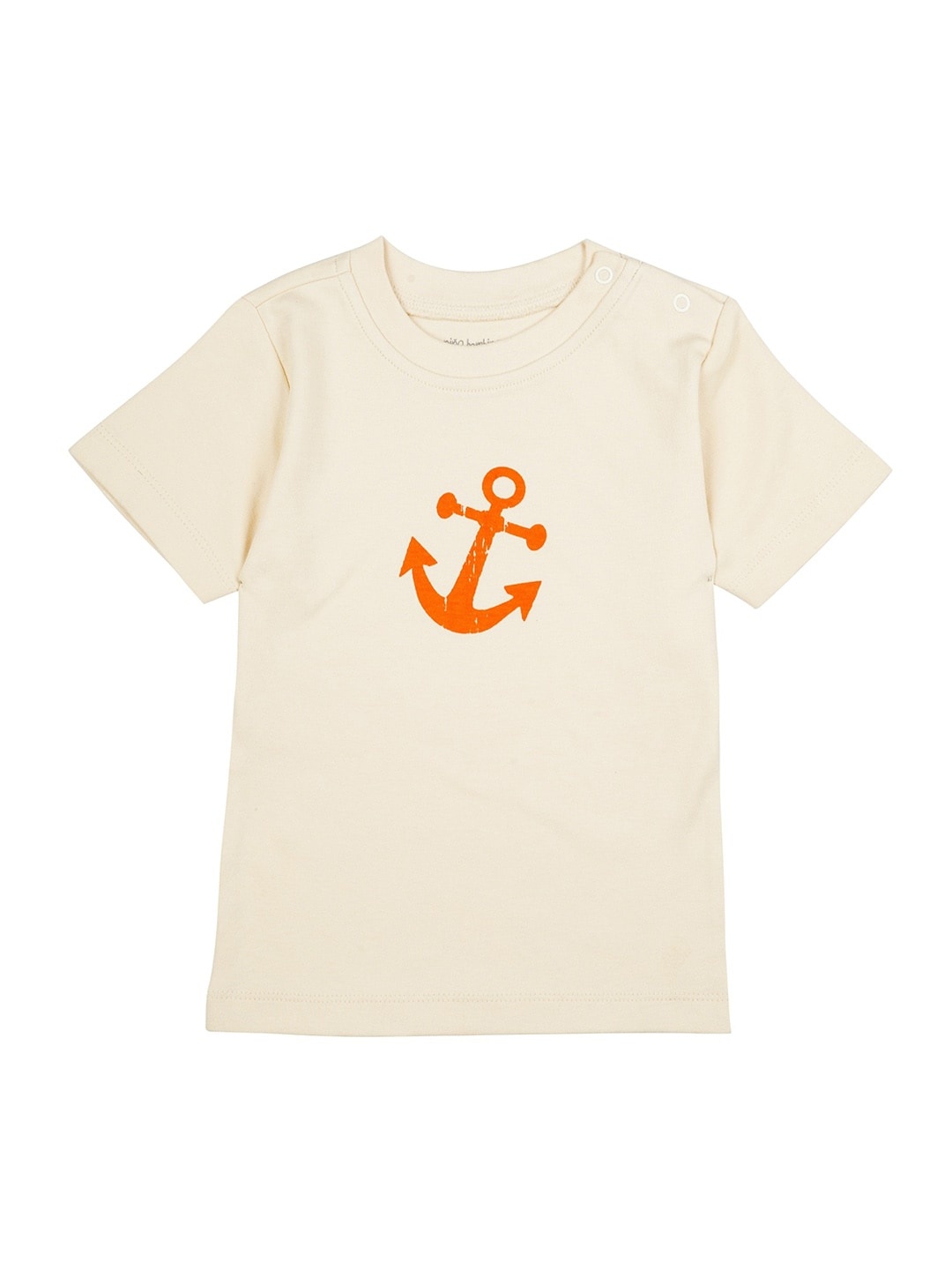 

Nino Bambino Unisex Kids Cream-Coloured Printed Organic Cotton T-shirt