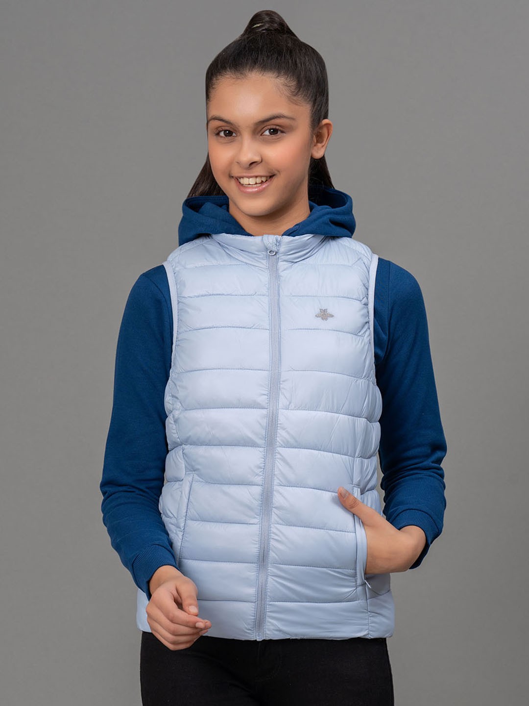 

Mode by Red Tape Girls Grey Solid Padded Jacket