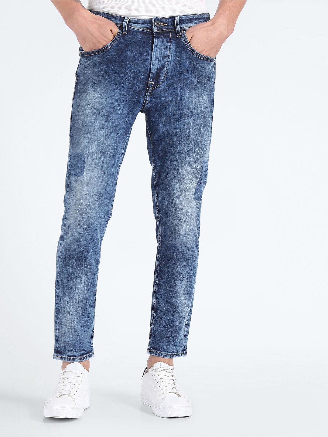 

Flying Machine Men Blue Slim Fit Mid-Rise Clean Look Jeans