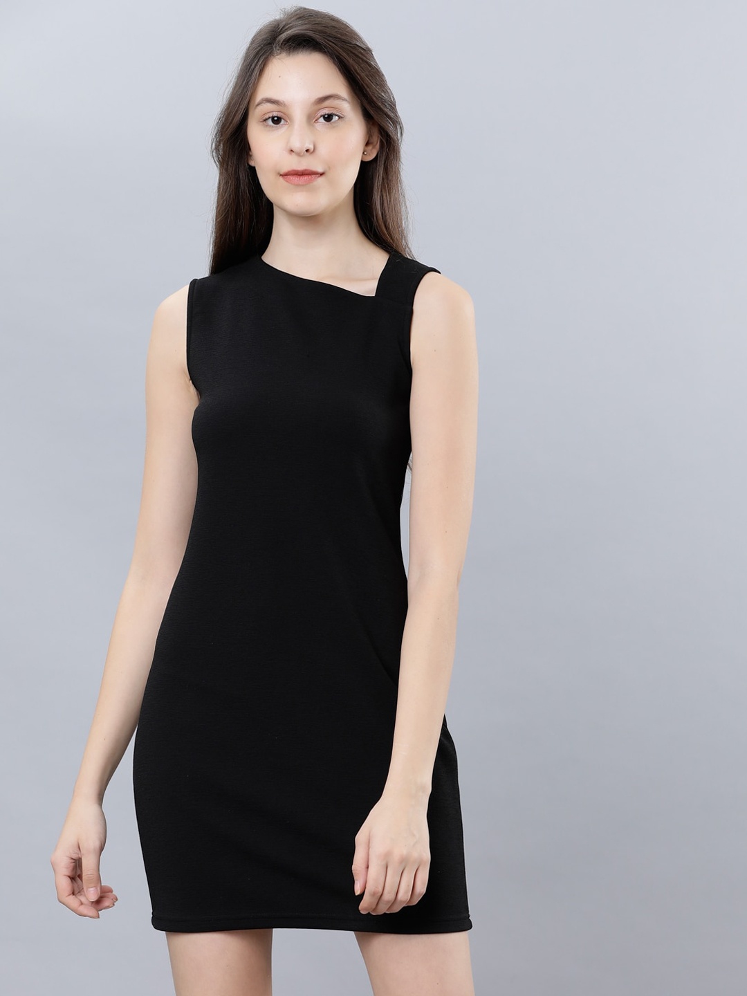 

CHIC BY TOKYO TALKIES Women Black Solid Sheath Dress