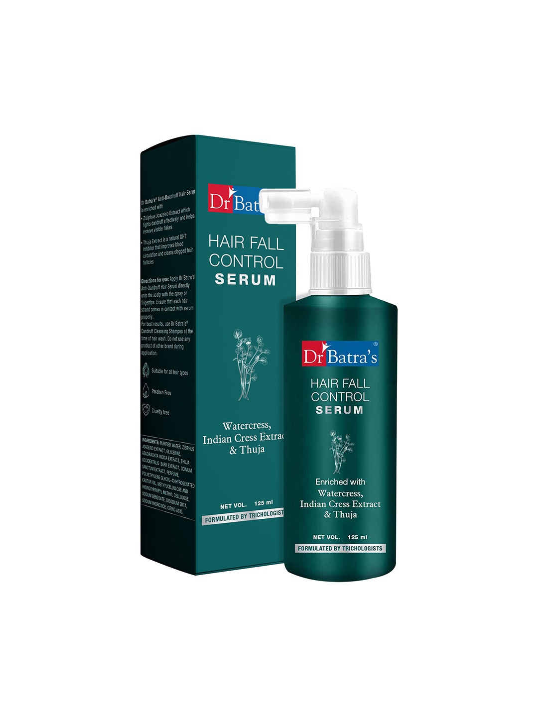 

Dr. Batras Hair Fall Control Serum Enriched With Watercress & Indian Cress Extract - 125ml, Brown