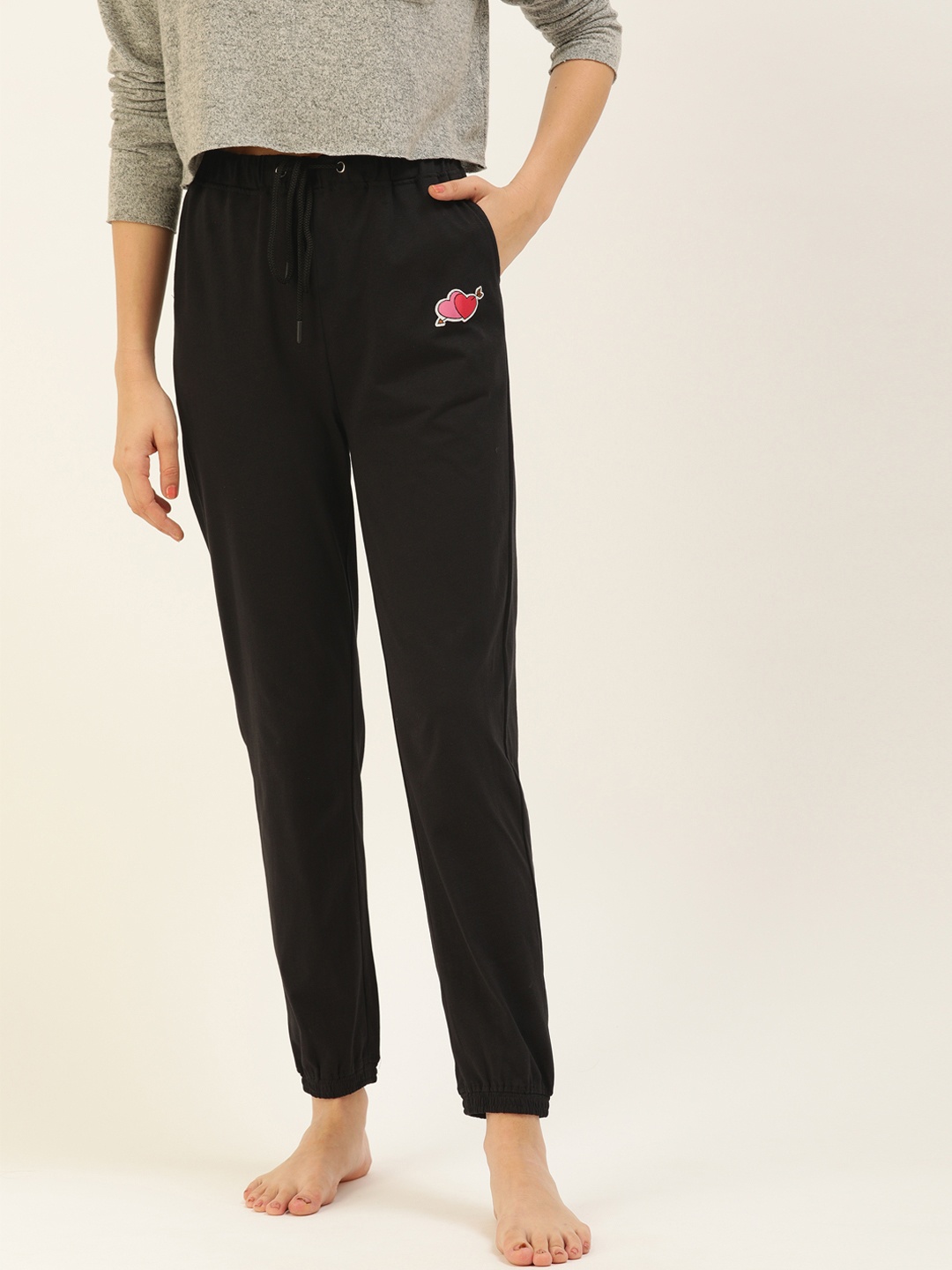 

DressBerry Women Black Solid Lounge Joggers