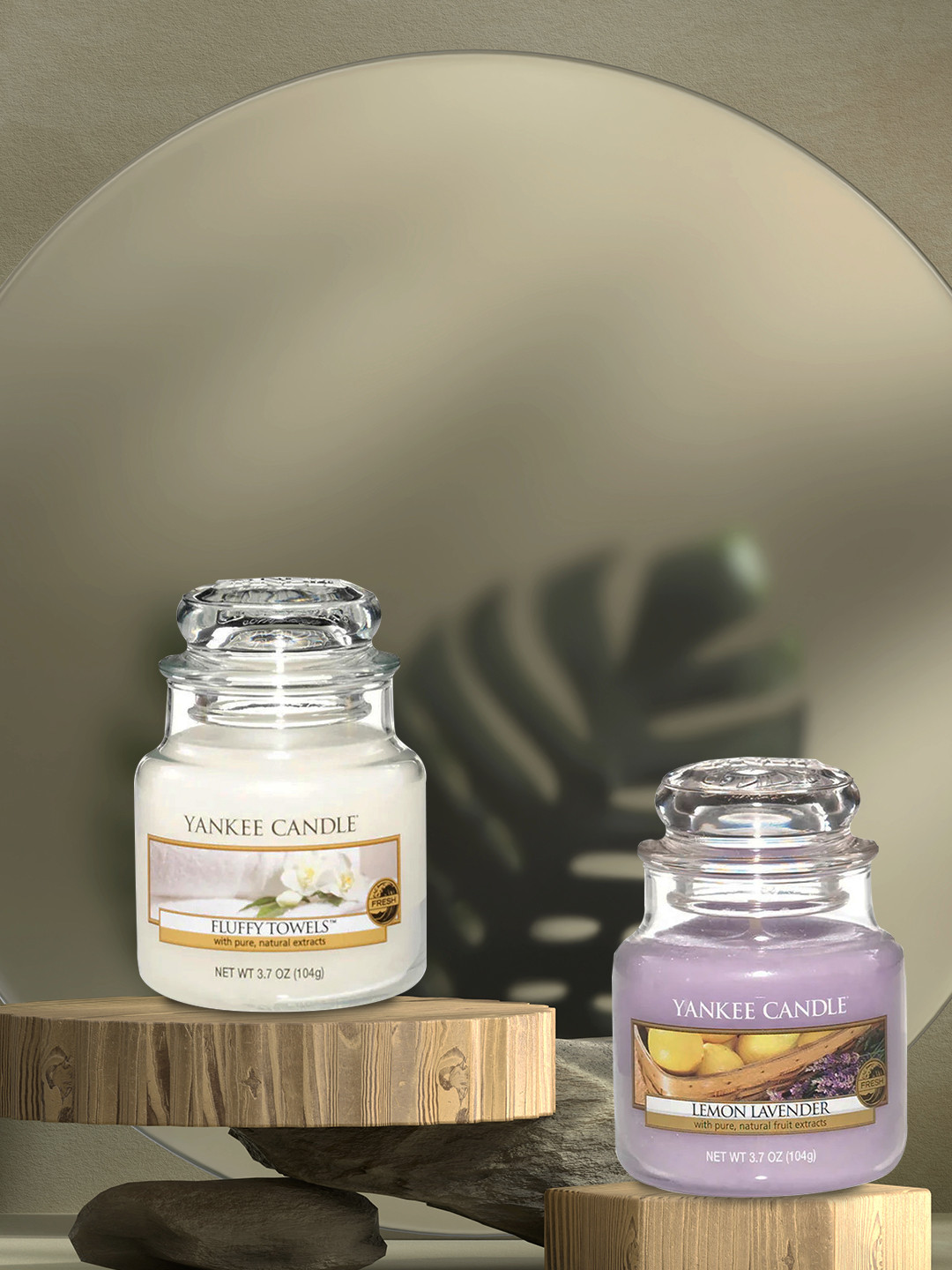 

YANKEE CANDLE Set of 2 White & Lavender Classic Jar Scented Candles