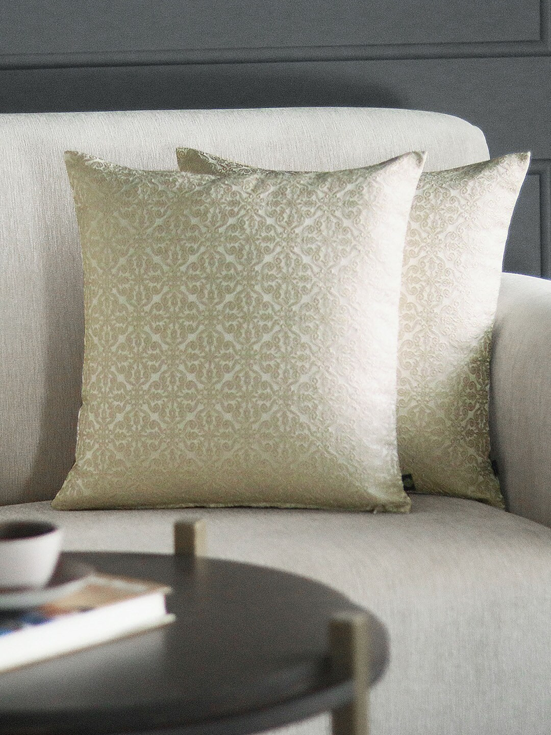 

GM Cream-Coloured Set of 2 Ethnic Motifs Square Cushion Covers