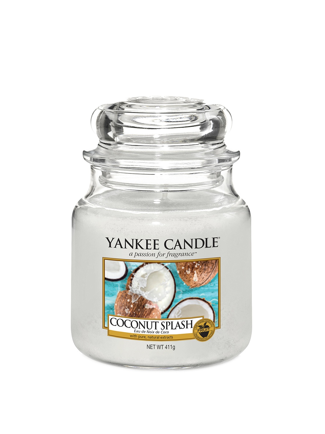 

YANKEE CANDLE White Classic Medium Jar Coconut Splash Scented Candle