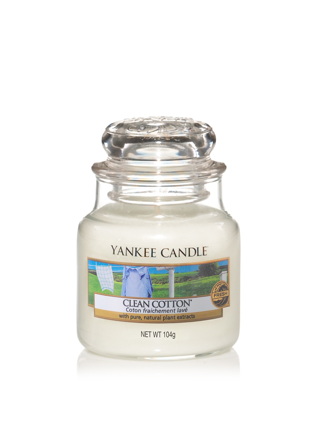 

YANKEE CANDLE White Clean Cotton Scented Small Jar Candle