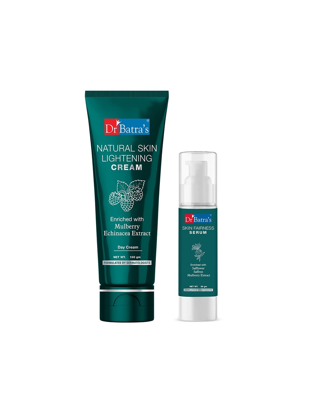 

Dr. Batras Combo Of Natural Skin Lightening Cream 100g & Skin Fairness Serum 50g, White