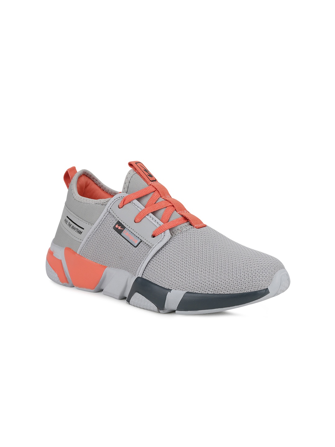 

Campus Women Grey & Orange Mesh Running Shoes