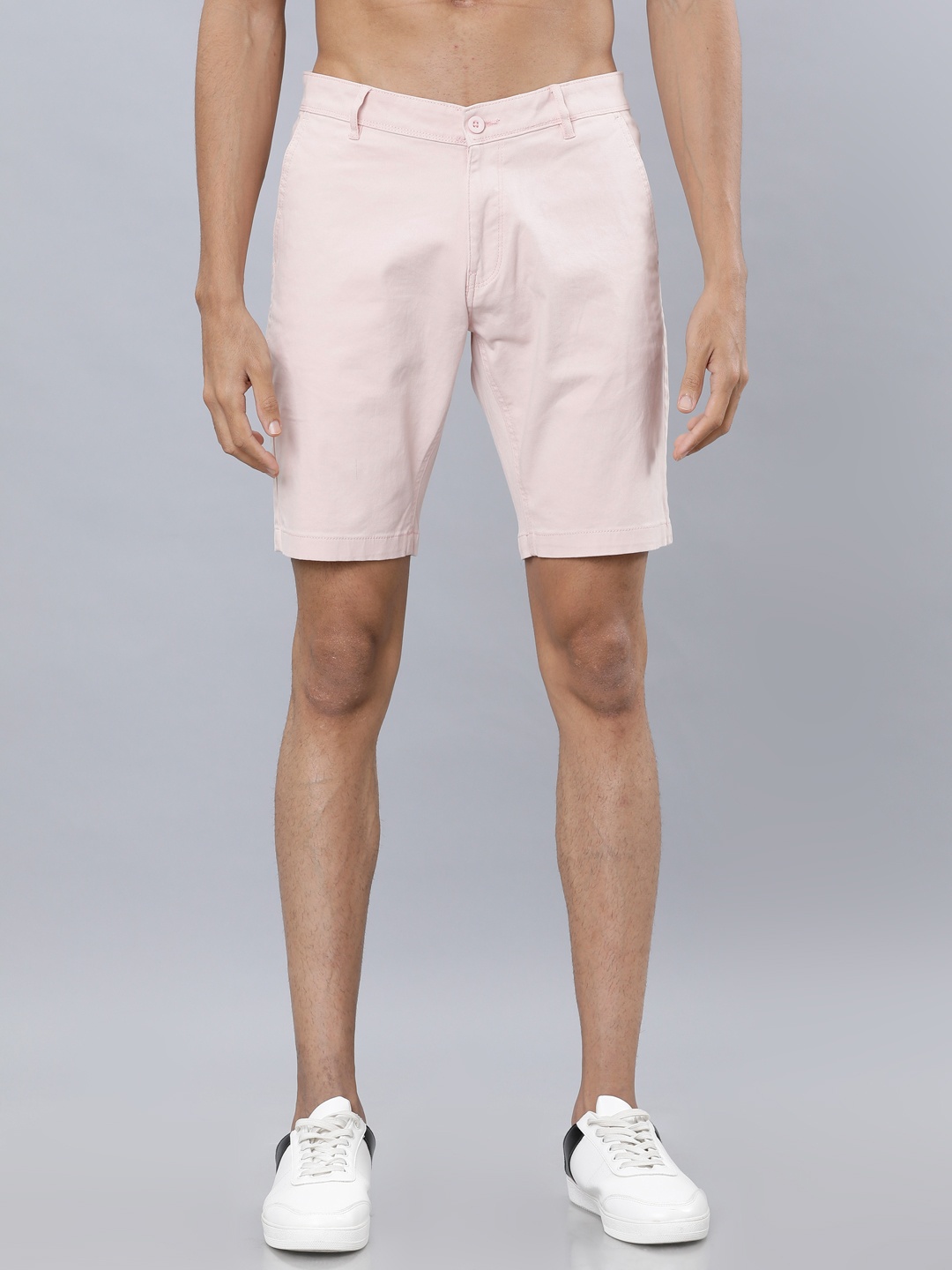 

HIGHLANDER Men Pink Solid Slim Fit Regular Shorts