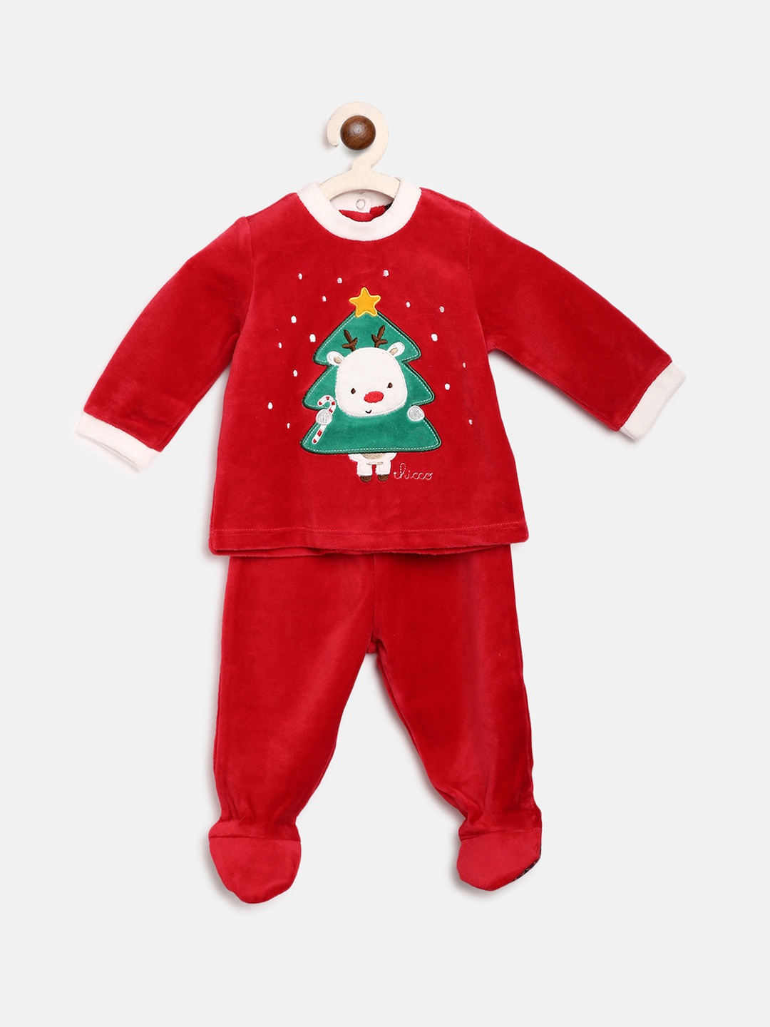 

Chicco Infant Kids Red X-mas Embroidered Top with Leggings