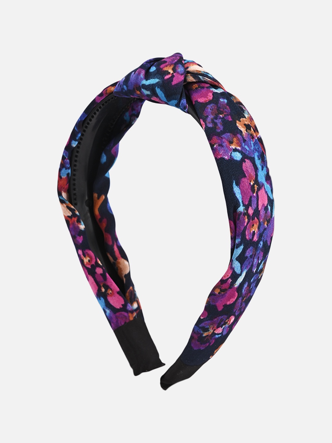 

BuckleUp Women Navy Blue & Pink Printed Hairband