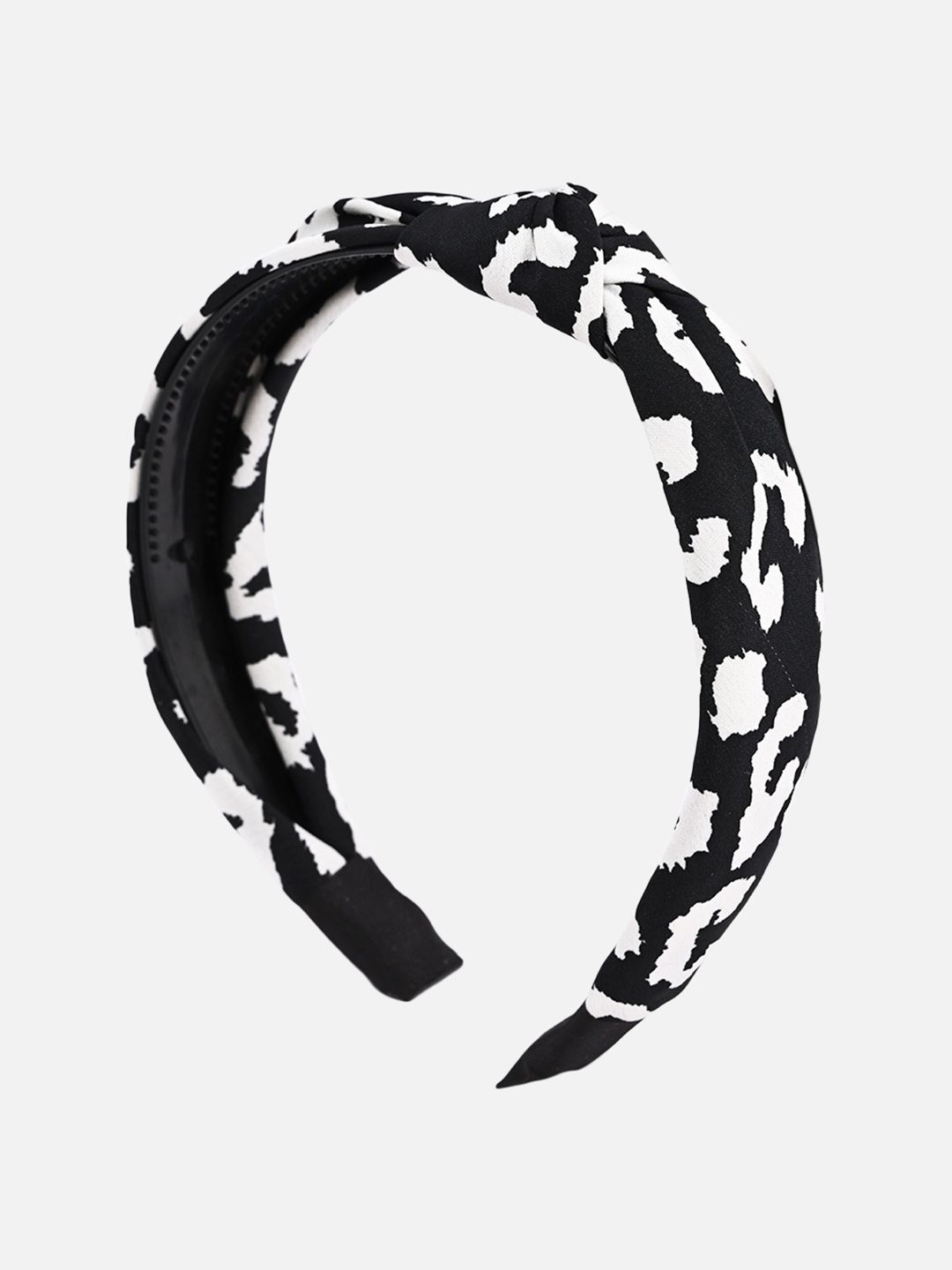 

BuckleUp Women Black & White Printed Knot Style Hairband