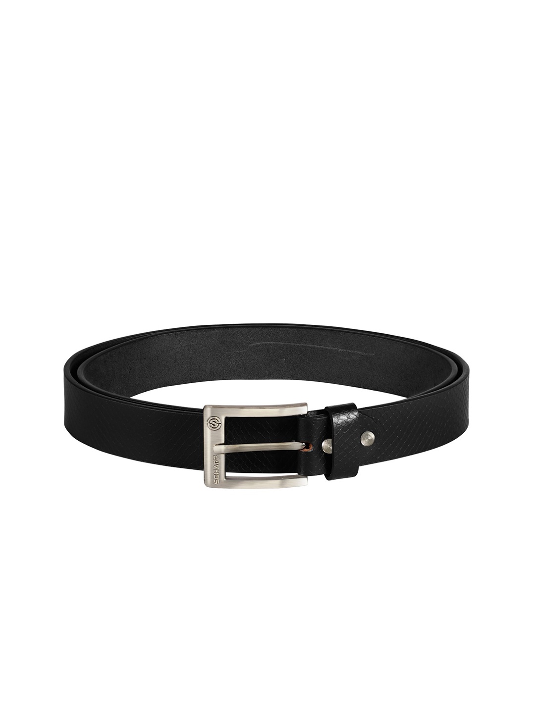 

SCHARF Men Black Solid Pepe Artur Leather Belt