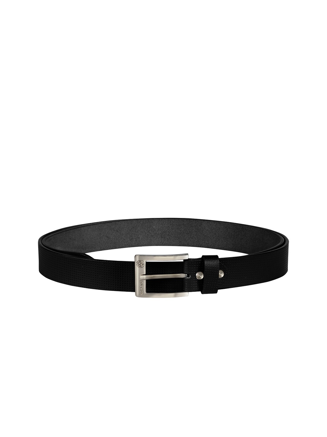 

SCHARF Men Black Textured Leather Belt