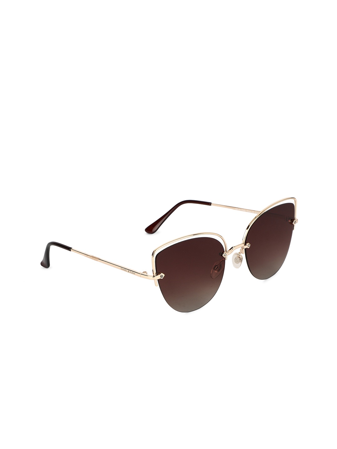 

Daniel Klein Women Brown Polarised Lens Cateye Sunglasses DK4196-C4
