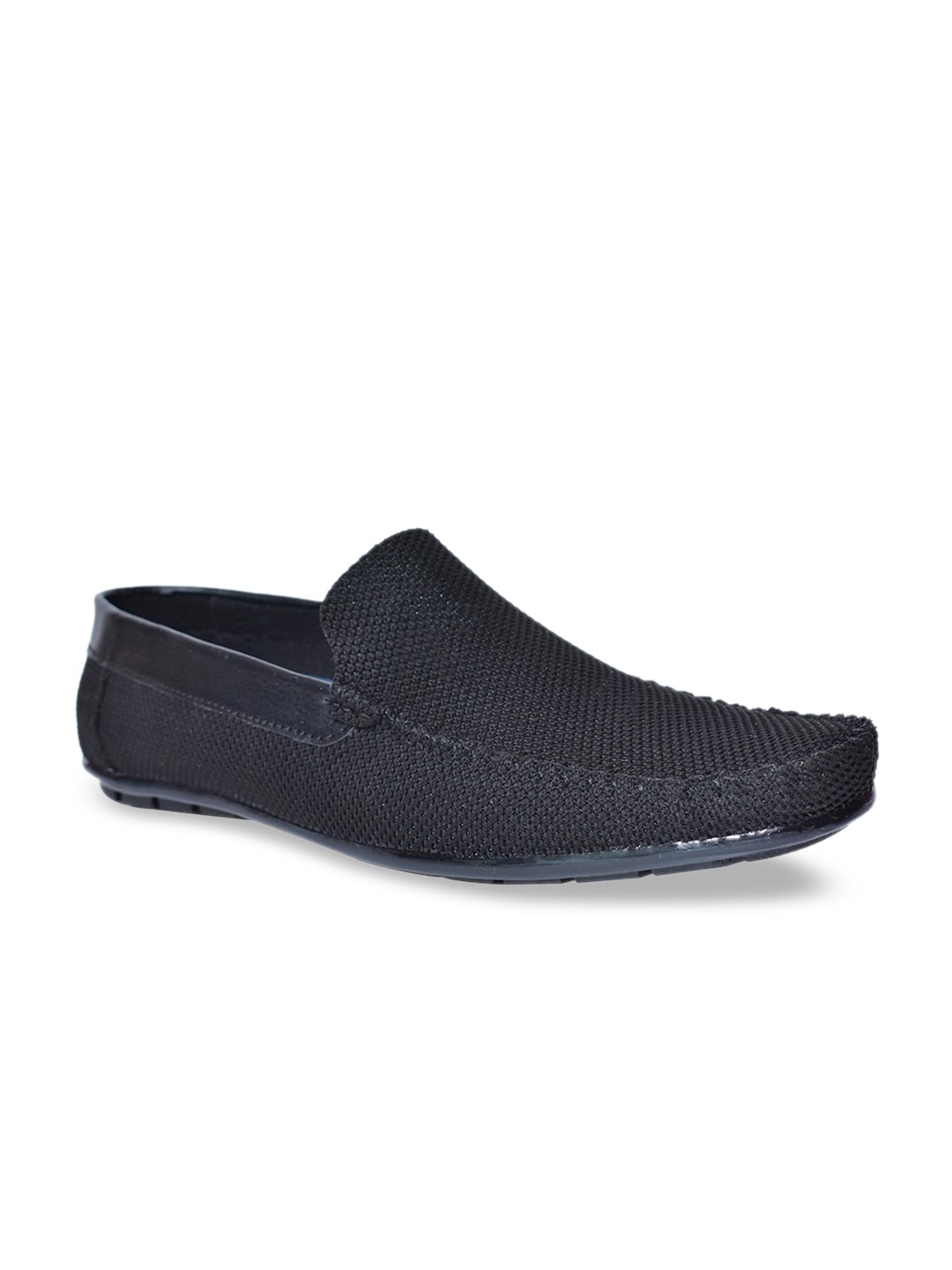 

Provogue Men Black Woven Design Slip-On Sneakers