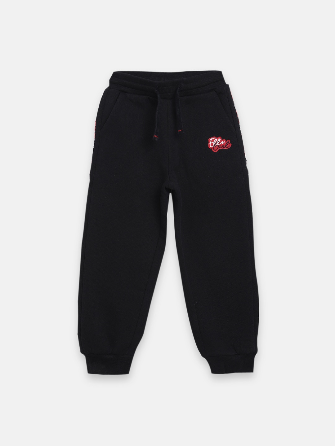

ELLE Girls Black Solid Straight-Fit Joggers