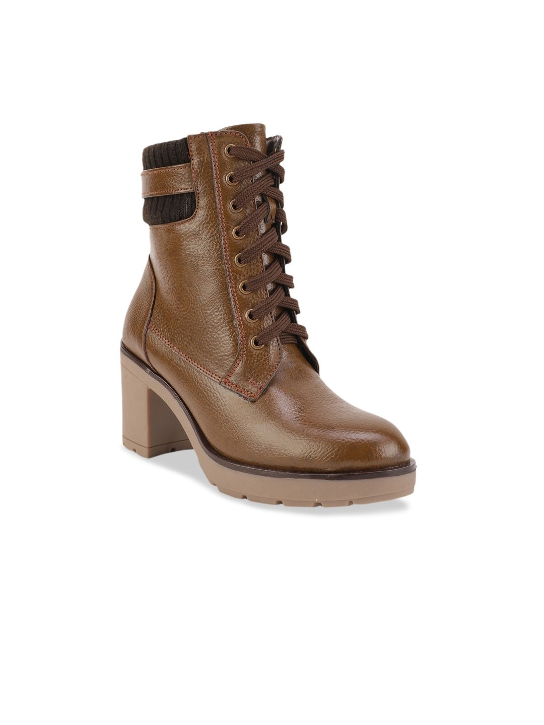 

Bruno Manetti Women Brown Solid Heeled Boots