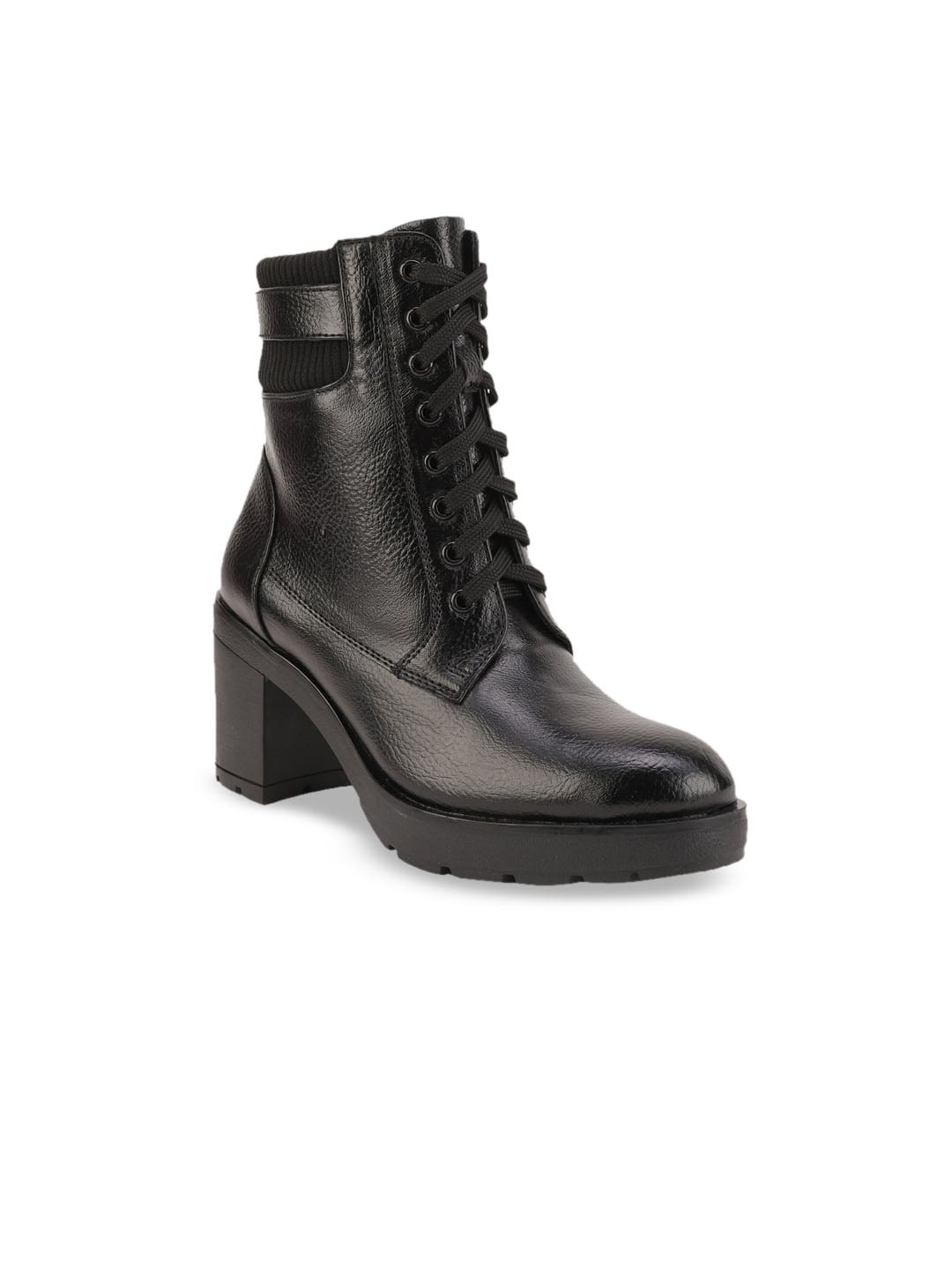 

Bruno Manetti Women Black Solid Heeled Boots