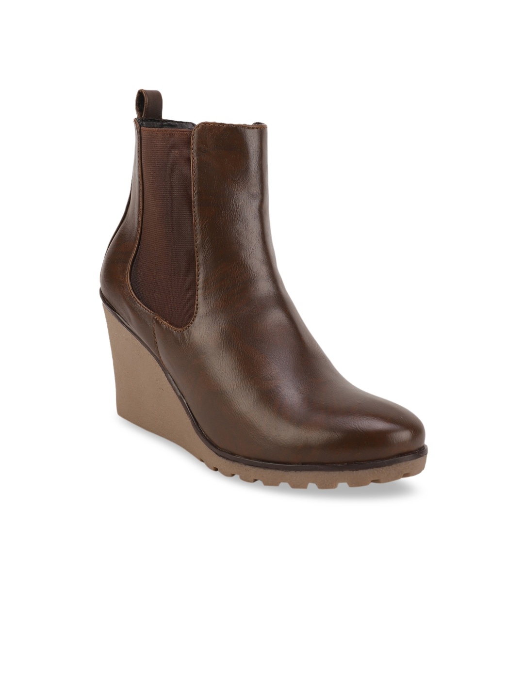 

Bruno Manetti Women Brown Solid Heeled Boots