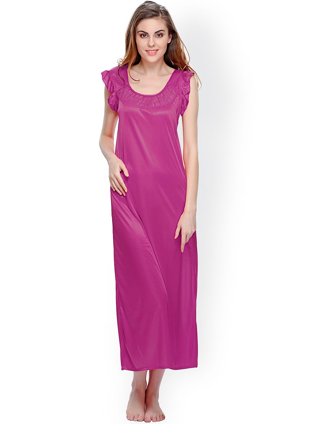 

Clovia Magenta Nightdress NSM282P14O