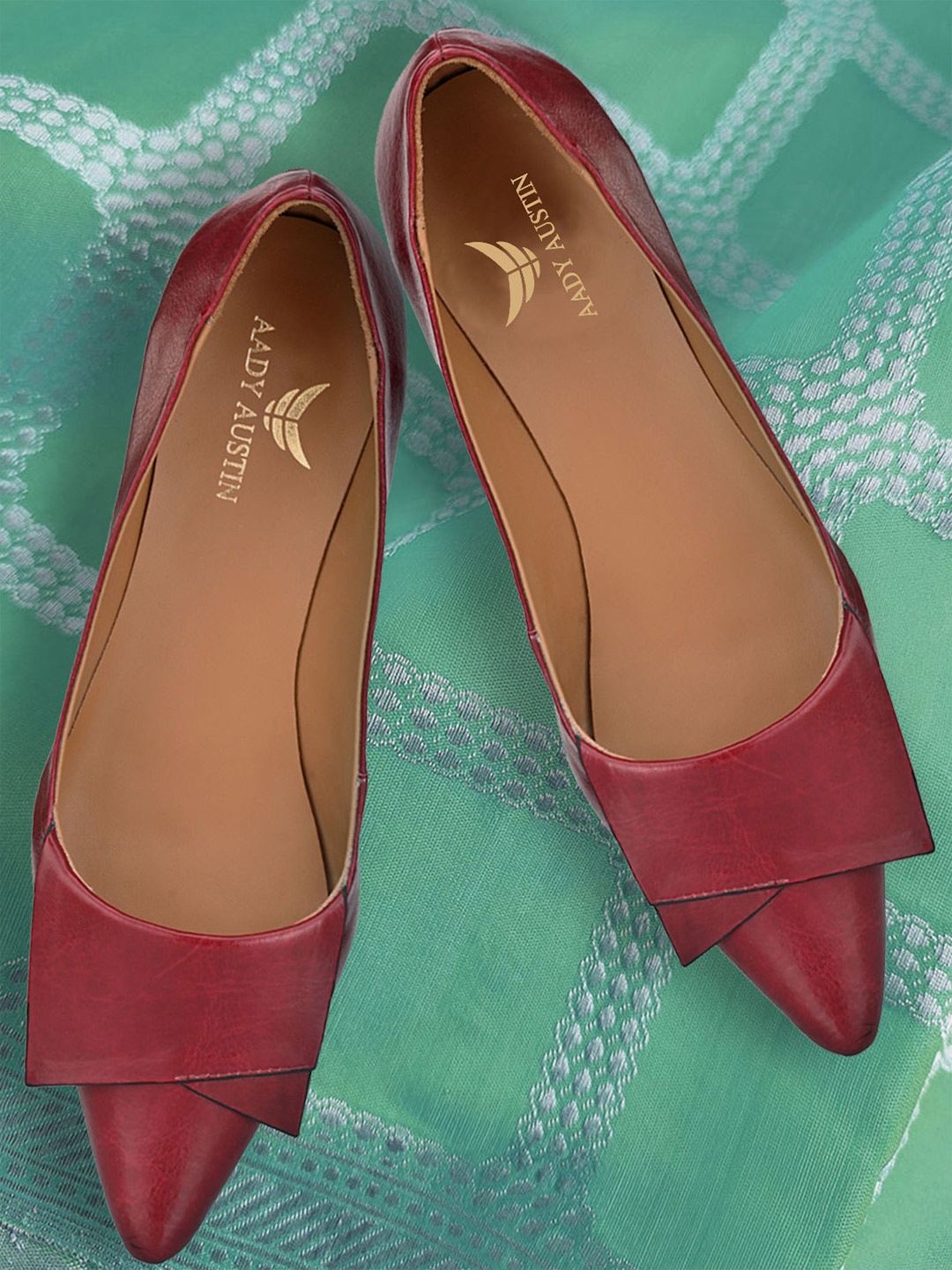

AADY AUSTIN Women Maroon Solid Ballerinas