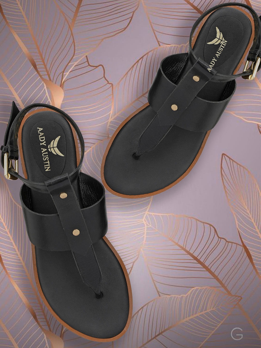 

AADY AUSTIN Women Black Solid Gladiators