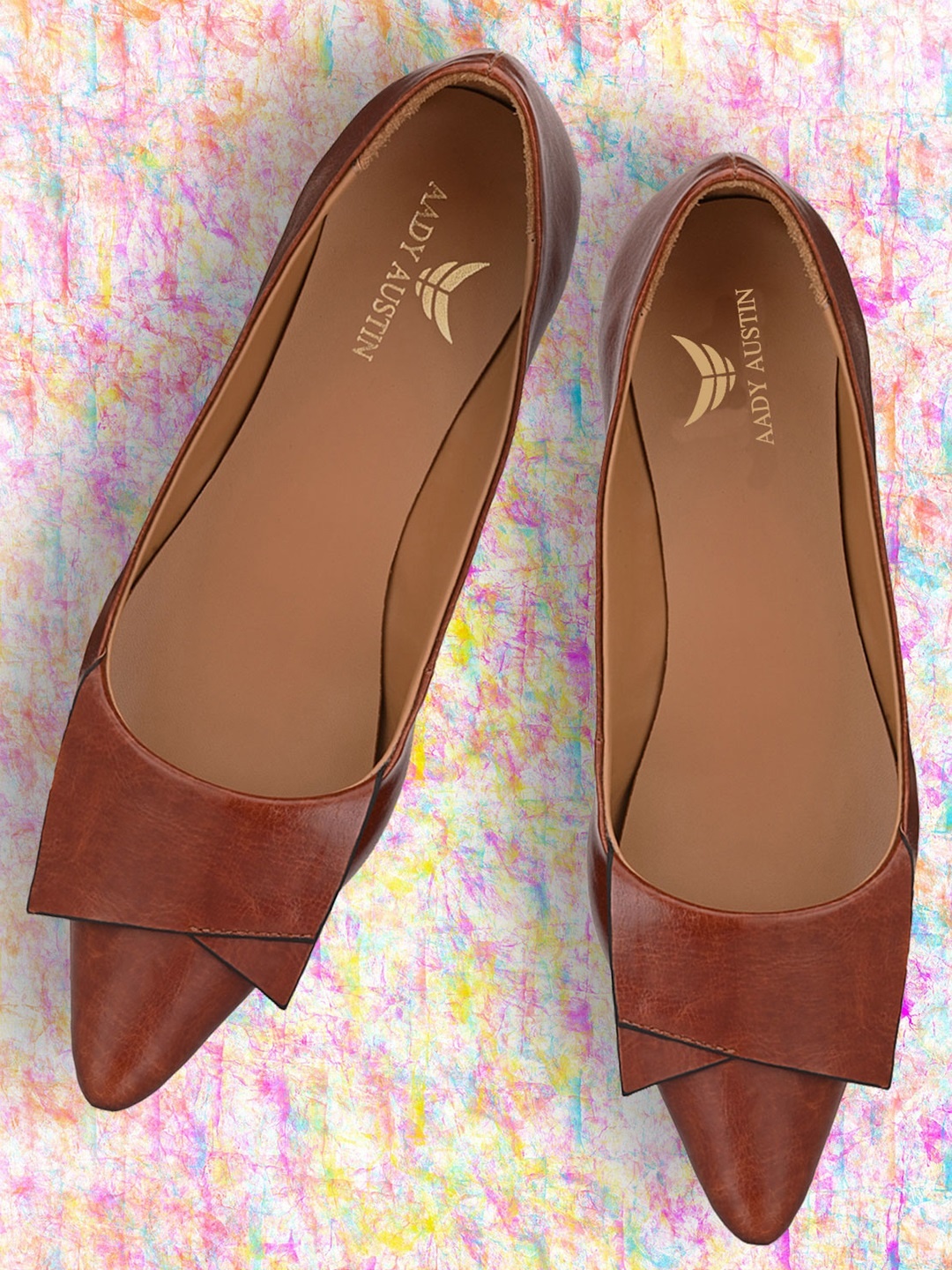 

AADY AUSTIN Women Brown Solid Ballerinas