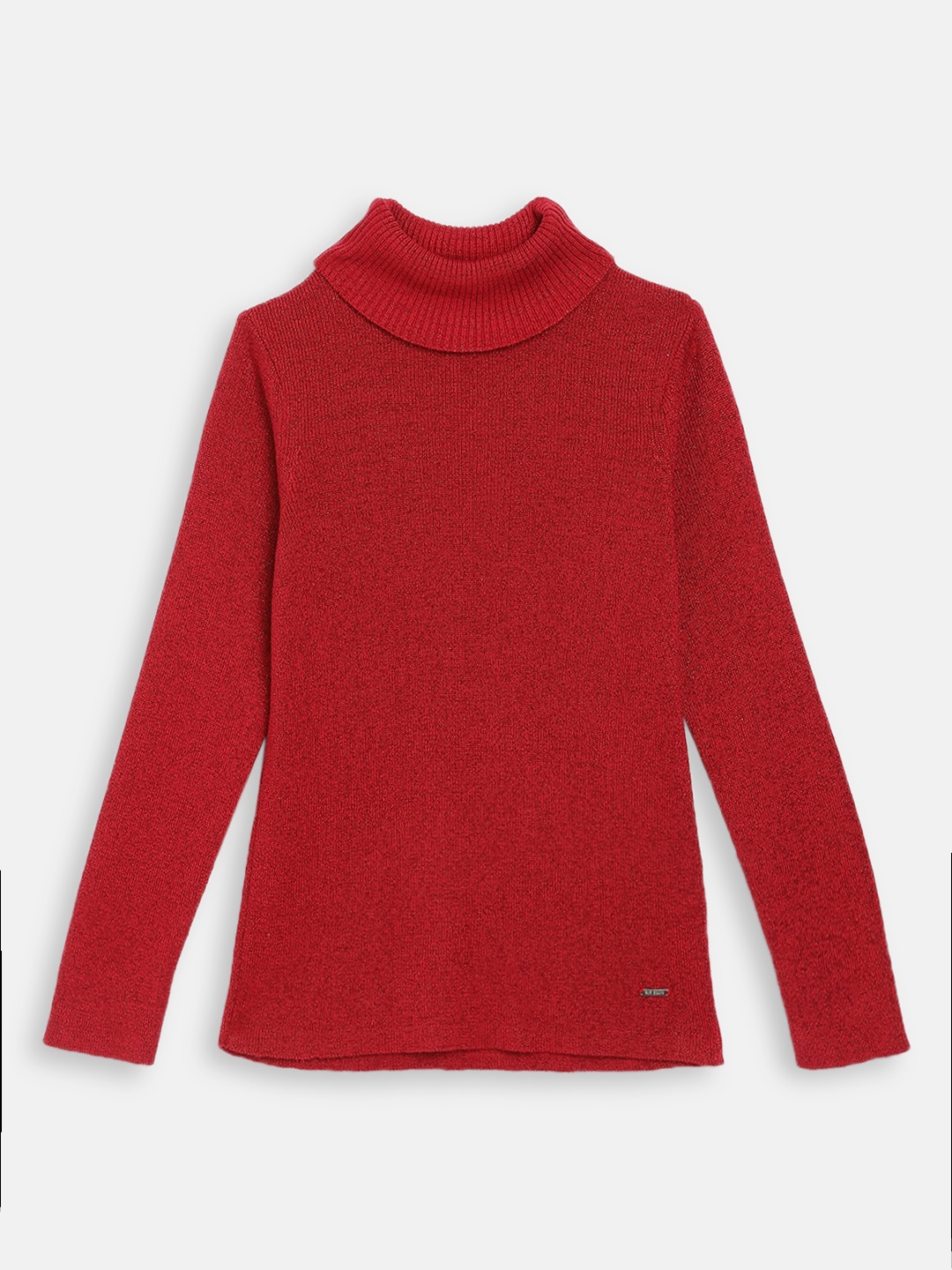 

Blue Giraffe Girls Red Solid Knitted Pullover