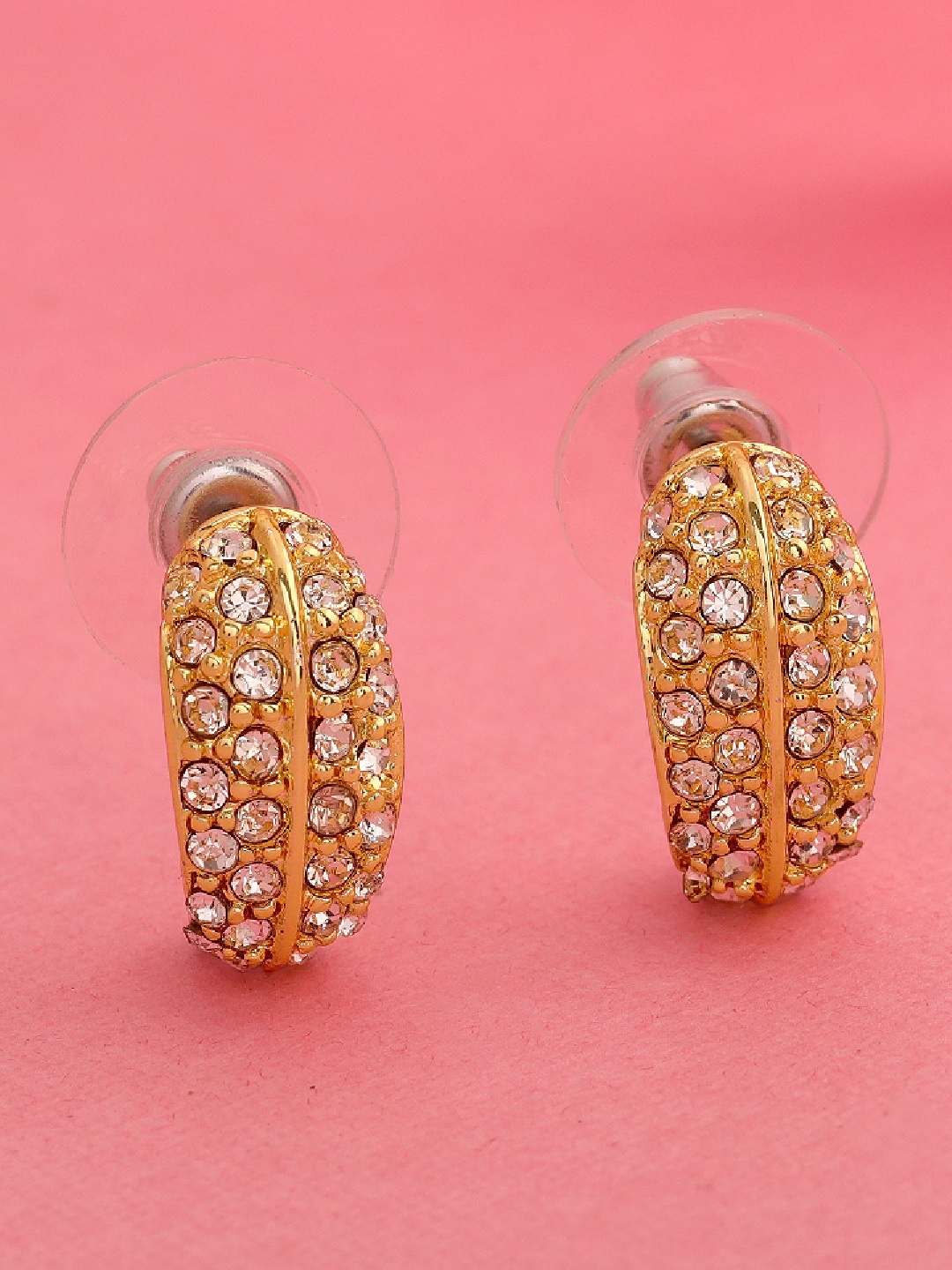 

Estele White & 24Kt Gold-Plated Classic Studs