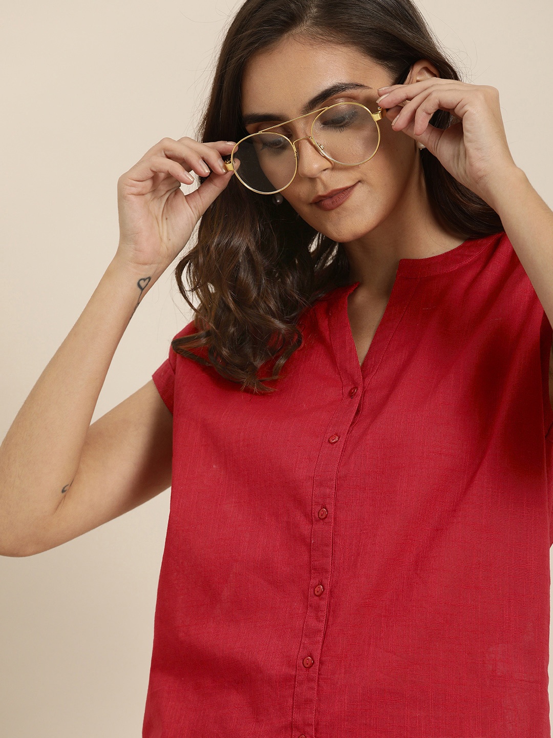 

all about you Women Red Solid Top