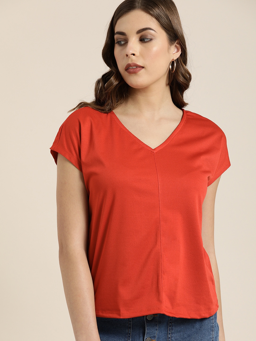 

all about you Women Red Solid Regular Top