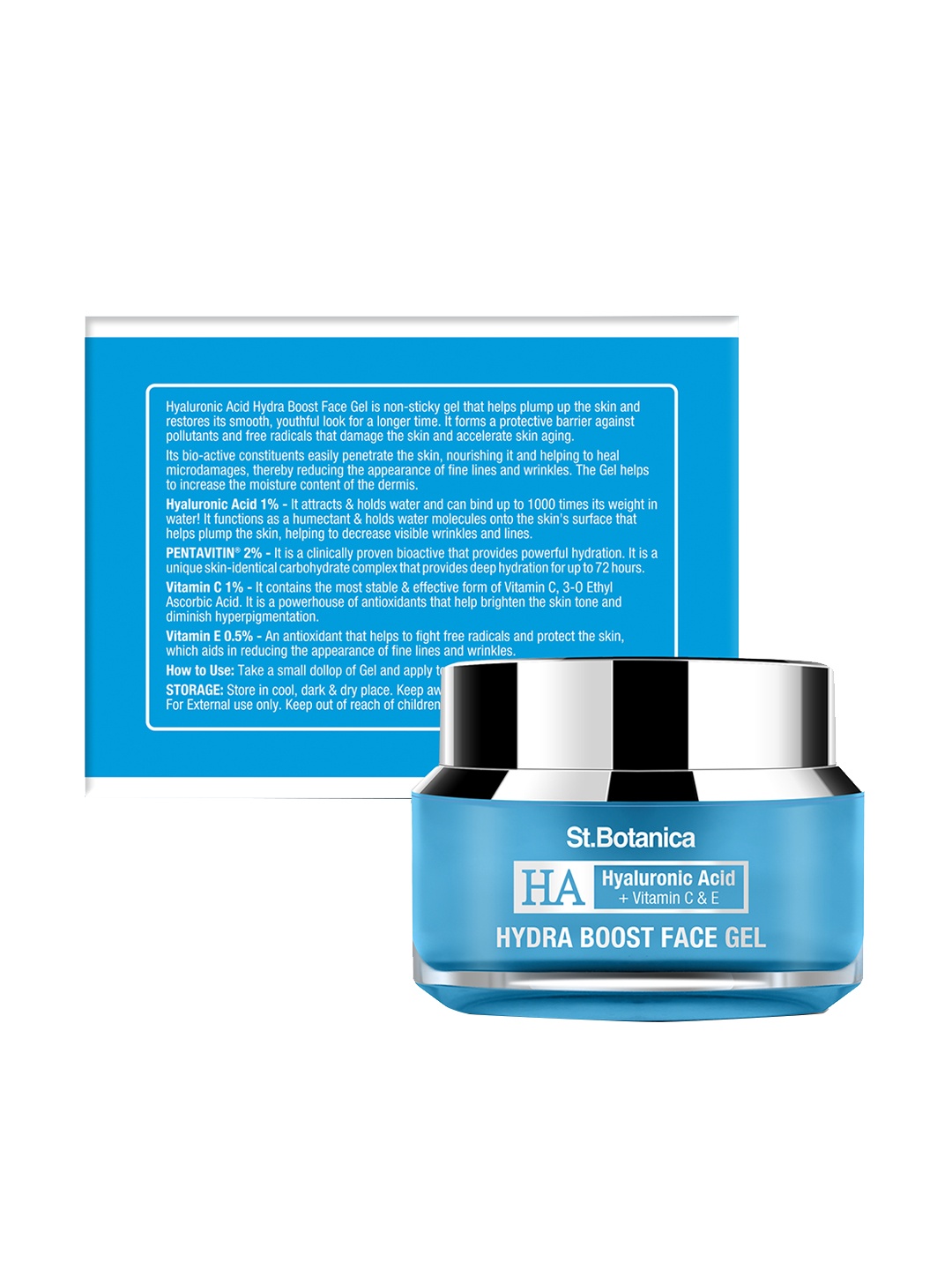 

StBotanica Set of 2 Hyaluronic Acid Hydra Boost Face Gel 50g each, Blue