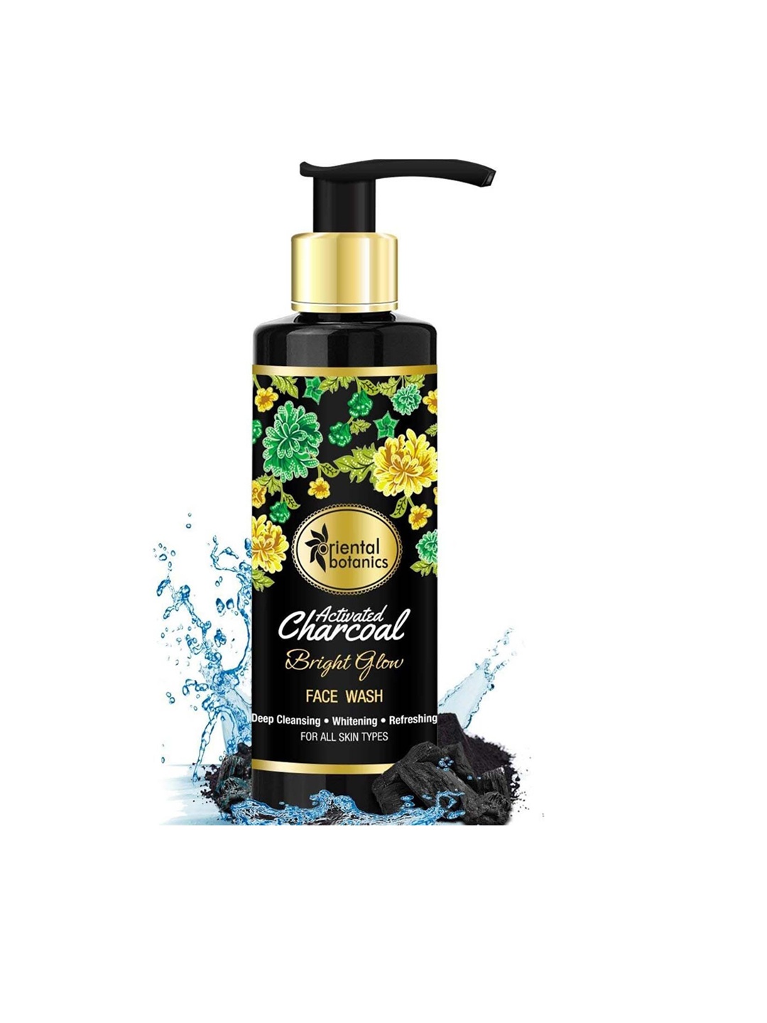 

Oriental Botanics 2 Pcs Activated Charcoal Bright Glow Face Wash 200ml each, Black