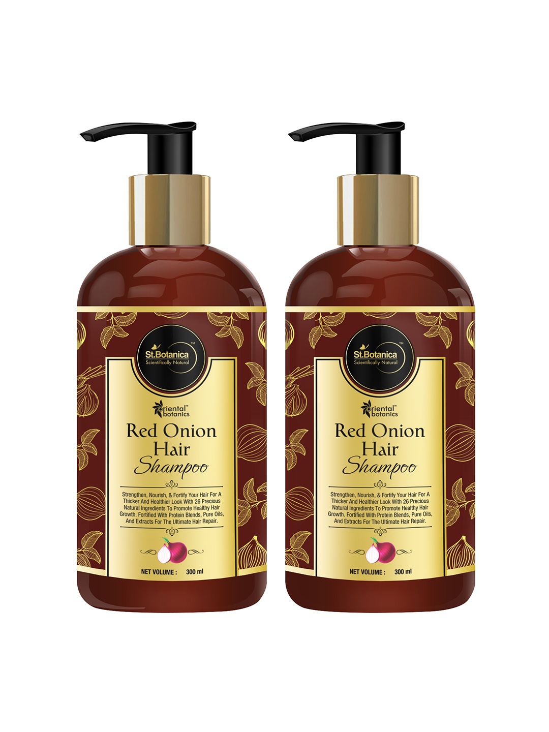 

Oriental Botanics Pack Of 2 Onion Hair Shampoo, Red