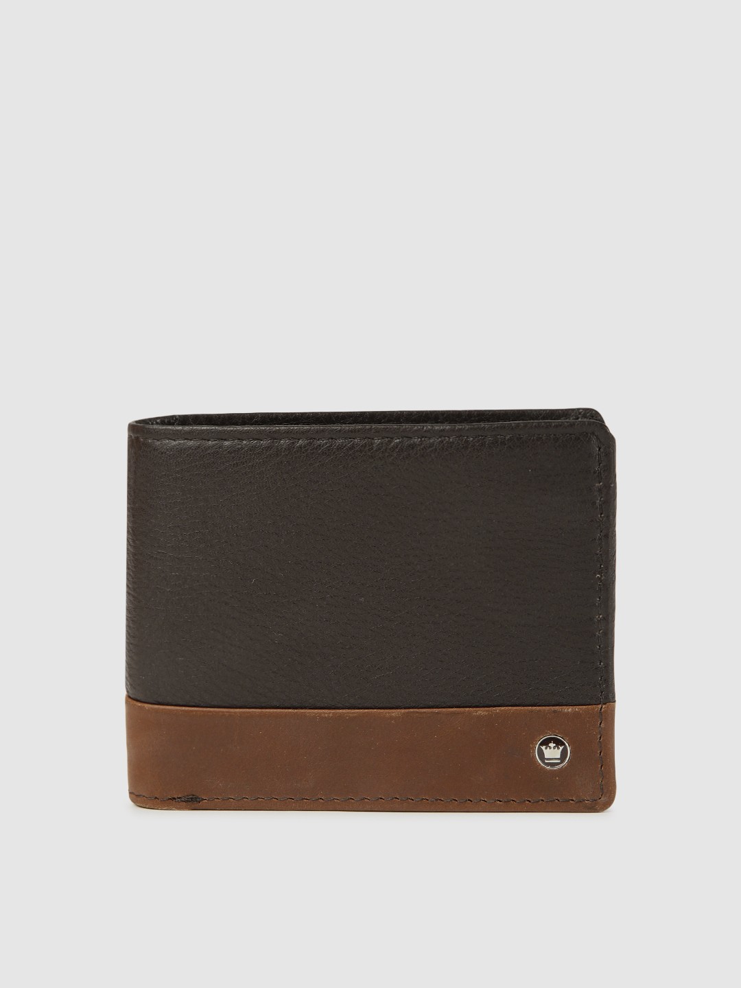 

Louis Philippe Men Brown Solid Leather Two Fold Wallet