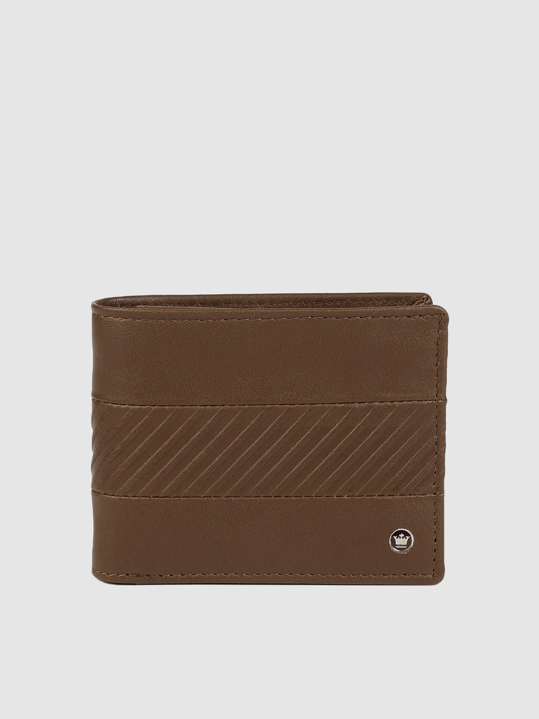 

Louis Philippe Men Brown Textured Leather Two Fold Wallet