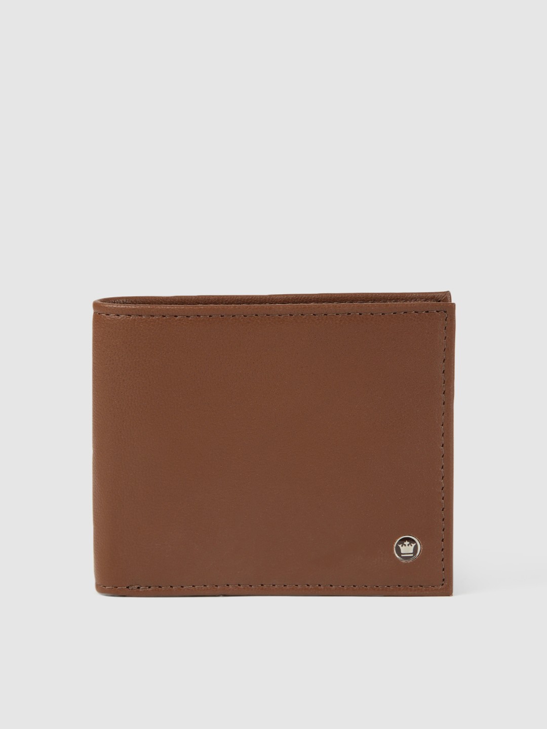 

Louis Philippe Men Tan Brown Solid Leather Two Fold Wallet
