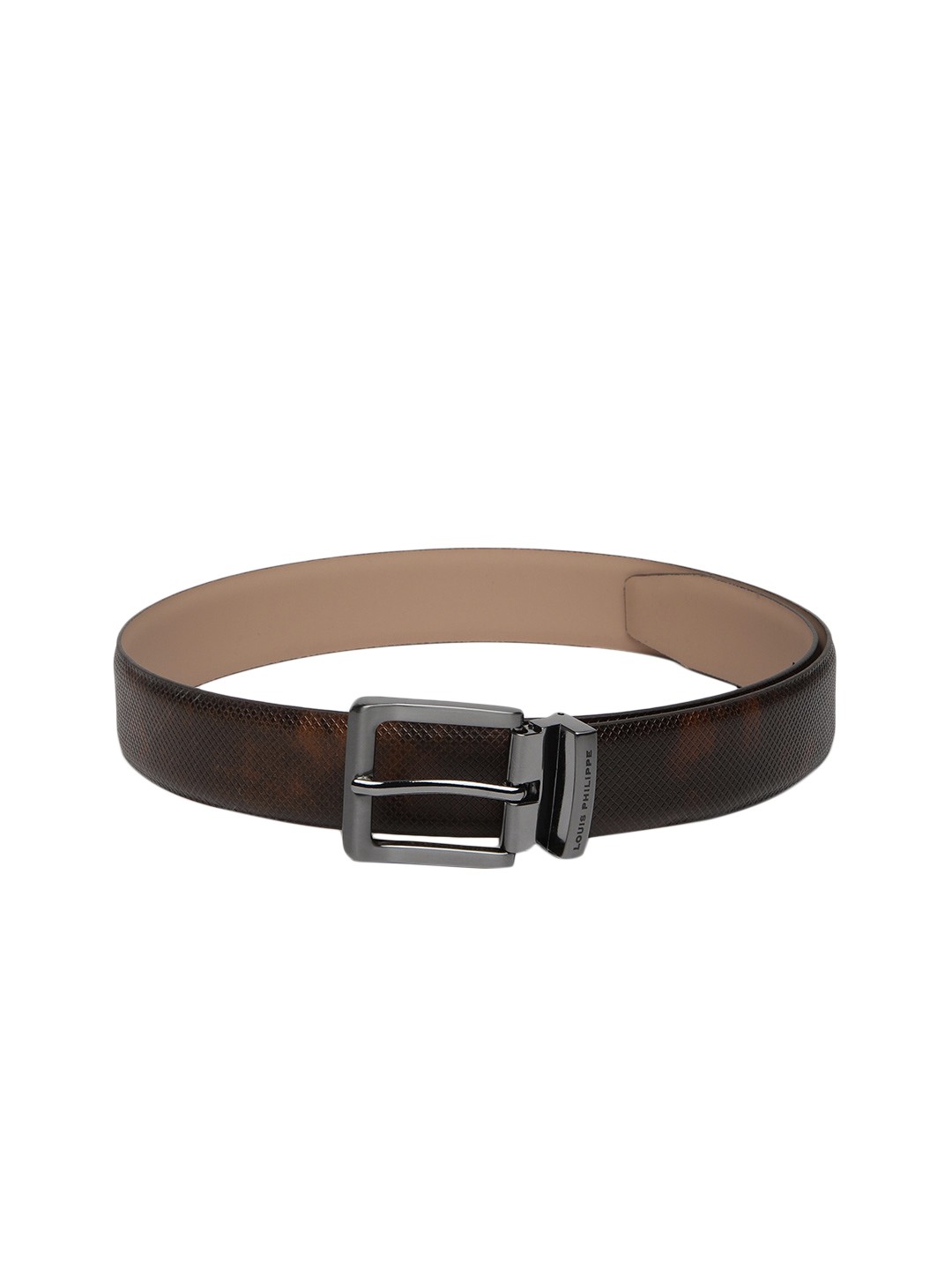

Louis Philippe Men Brown Textured Leather Belt