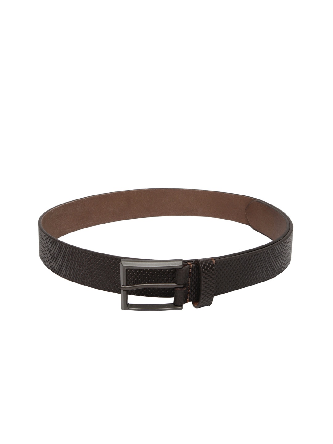 

Louis Philippe Men Brown Textured Leather Belt