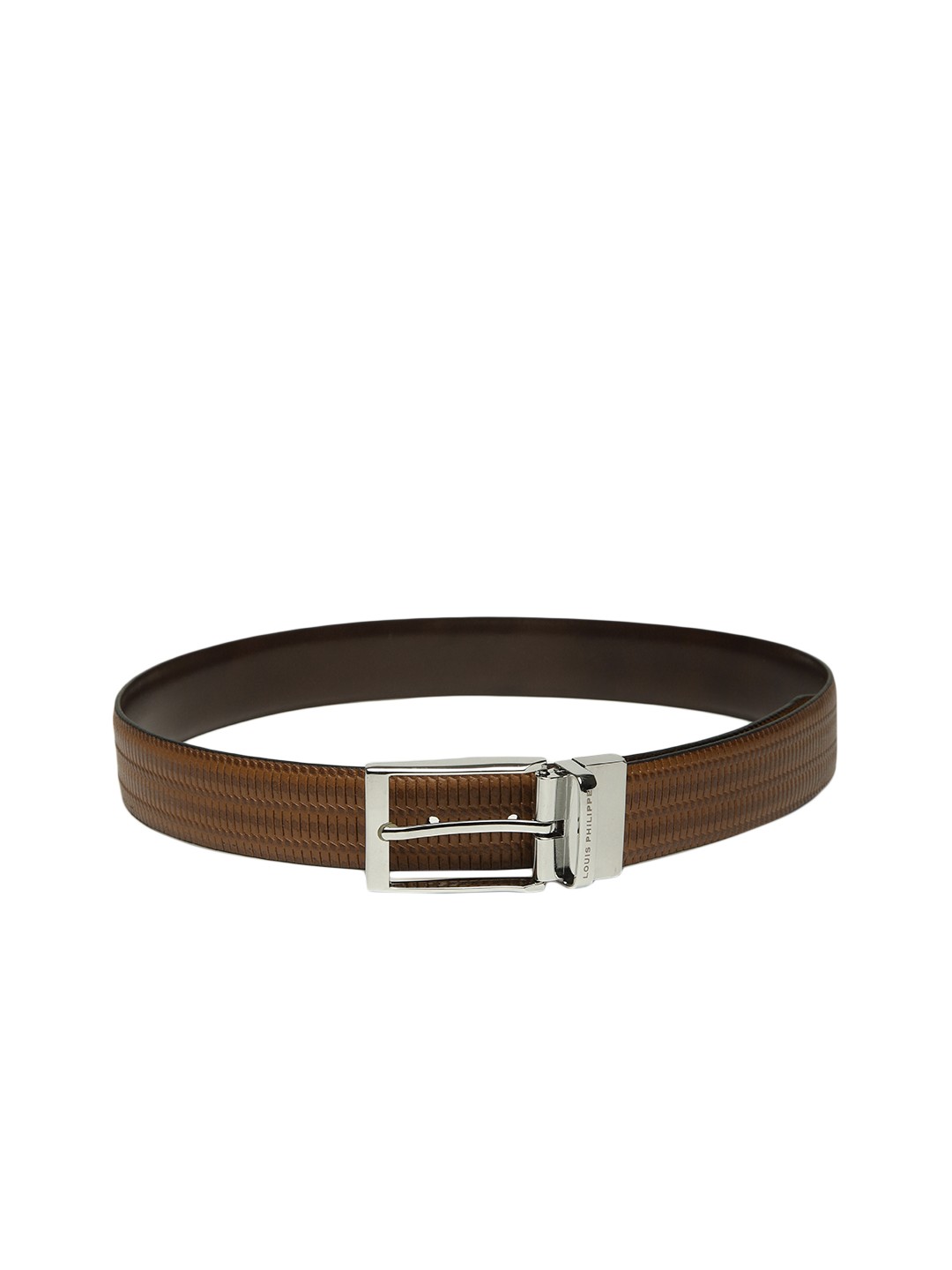 

Louis Philippe Men Brown Textured Reversible Leather Belt