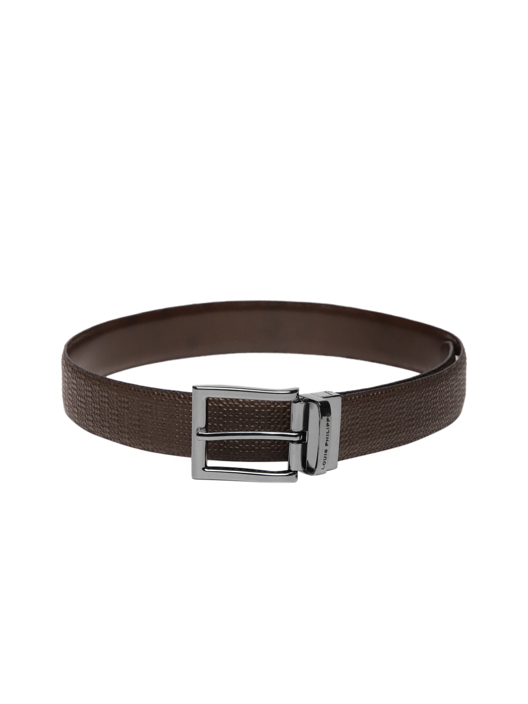 

Louis Philippe Men Brown Textured Reversible Leather Belt