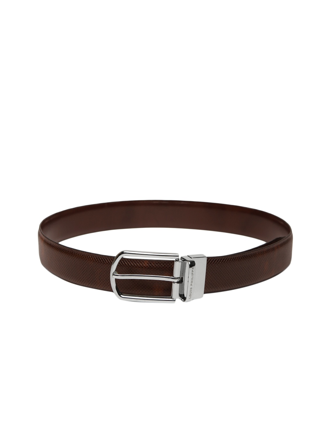 

Louis Philippe Men Brown Textured Reversible Leather Belt