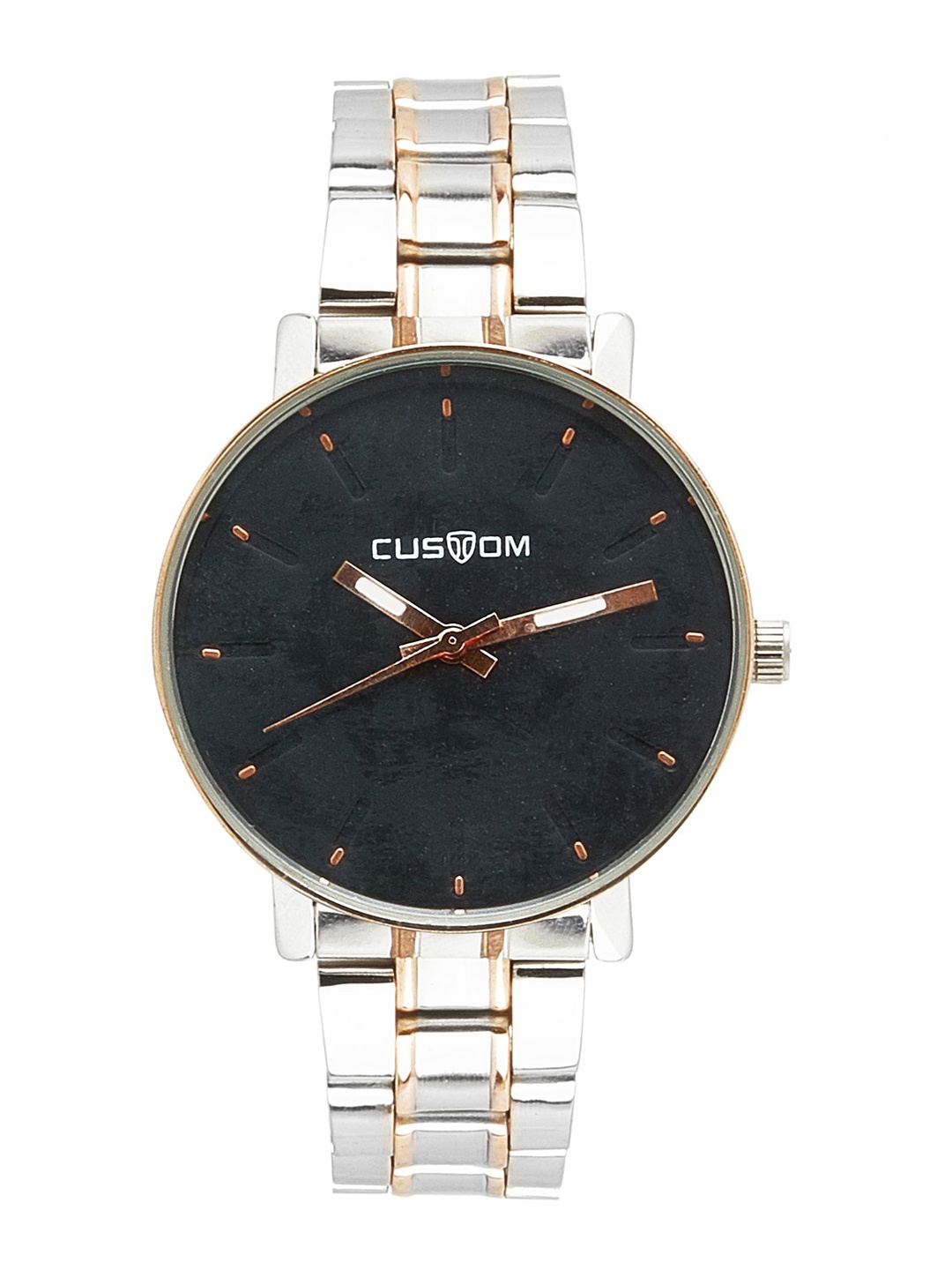 

CUSTOM Women Black & Silver-Toned Analogue Watch 8907829043855