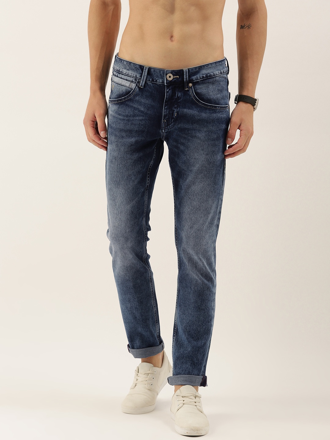 

Flying Machine Men Blue Jackson Skinny Fit Low-Rise Clean Look Stretchable Jeans