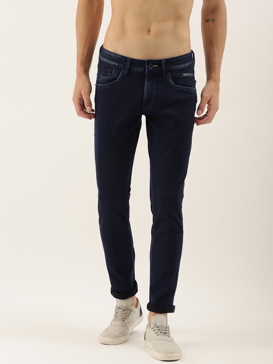 

Flying Machine Men Blue Jackson Skinny Fit Low-Rise Clean Look Stretchable Jeans