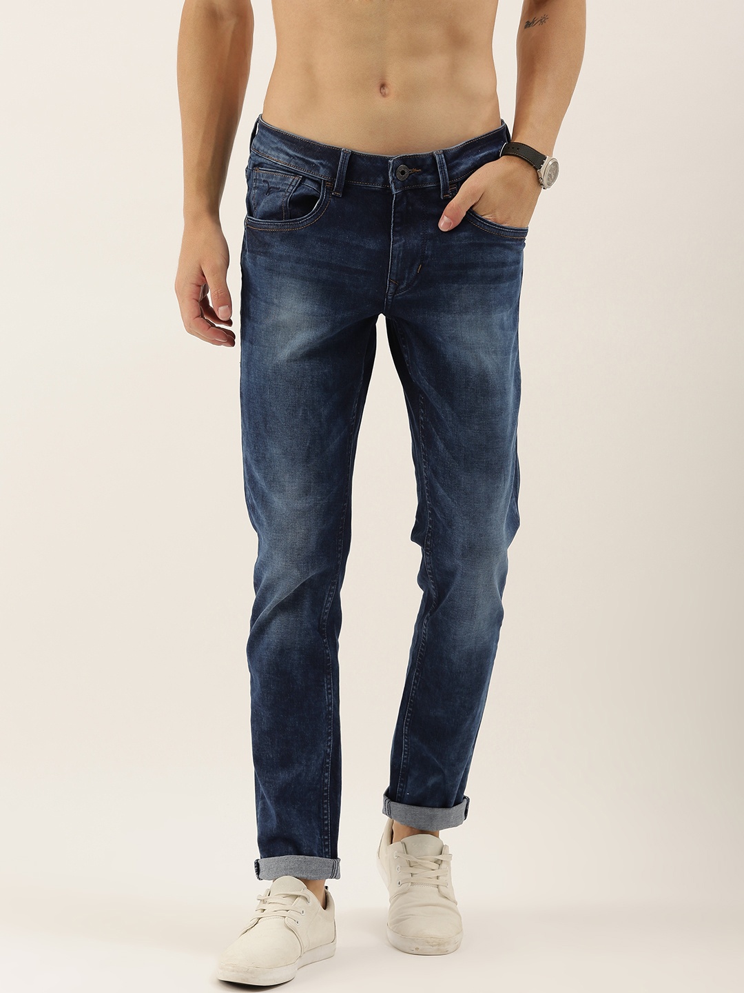 

Flying Machine Men Blue Skinny Fit Jackson Low-Rise Clean Look Stretchable Jeans