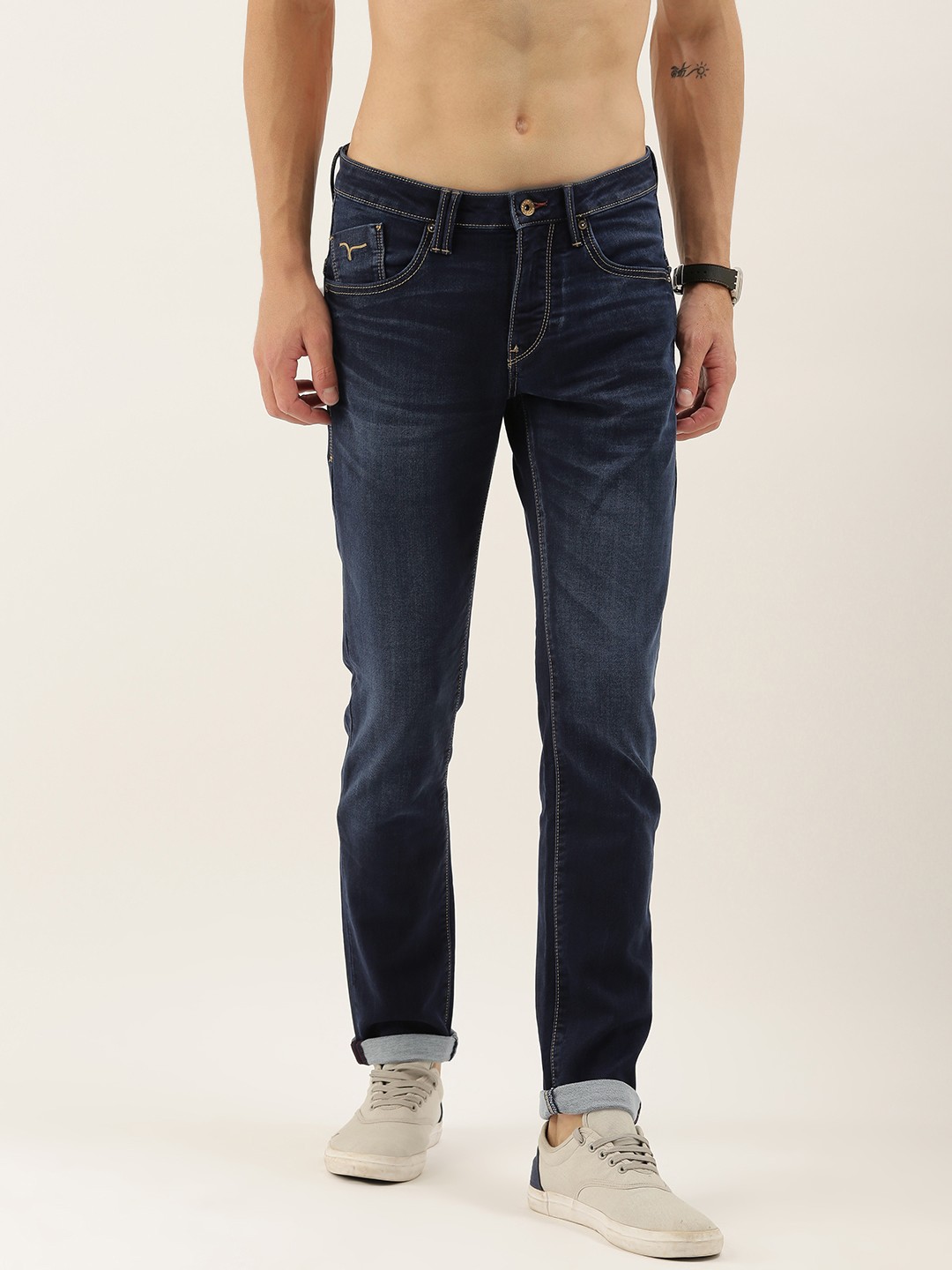 

Flying Machine Men Blue Skinny Fit Jackson Low-Rise Clean Look Stretchable Jeans