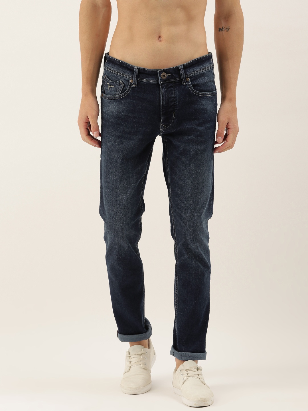 

Flying Machine Men Blue Prince Slim Fit Low-Rise Clean Look Stretchable Jeans