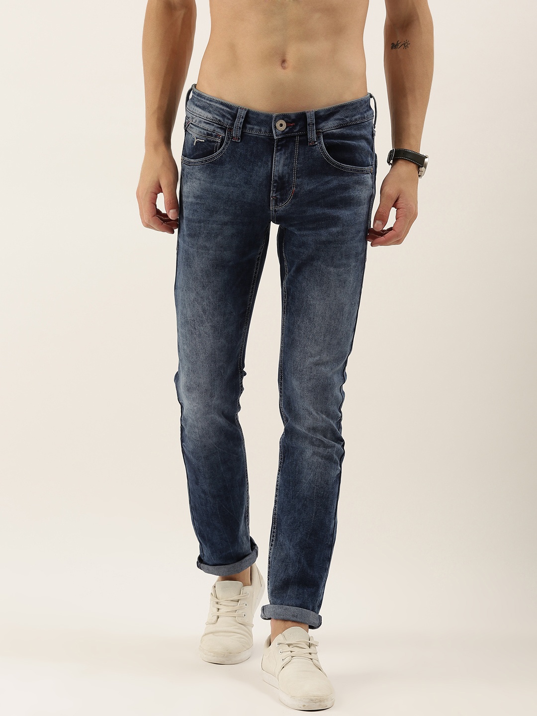 

Flying Machine Men Blue Skinny Fit Jackson Low-Rise Clean Look Stretchable Jeans